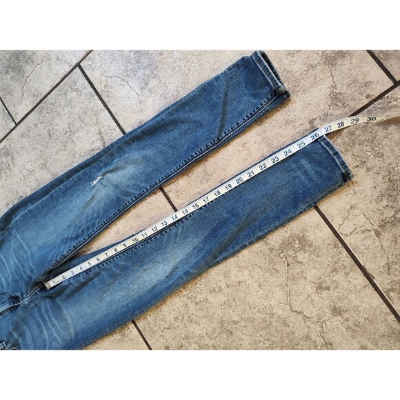 Lucky Brand Brooke Legging Jeans Womens 2 26 Ankle Distressed Blue Stretch Denim - Picture 3 of 15